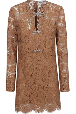 Self-Portrait Femme, Robes, Brun, Taille: 34 FR Robe Élégante Marron pour Femmes