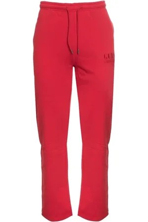 Guess Homme, Pantalons, Rouge, Taille: S Pantalons de survêtement Minimalistes avec Logo et Poches