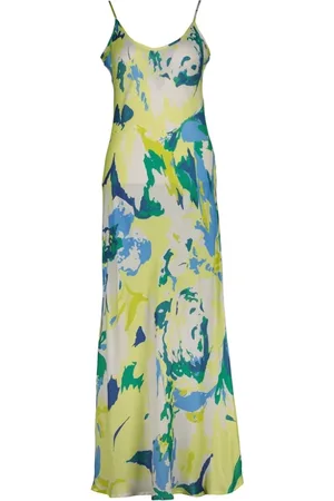 AMELIE & AMELIE Femme, Robes, Multicolore, Taille: 38 FR Robe Jaune Océan