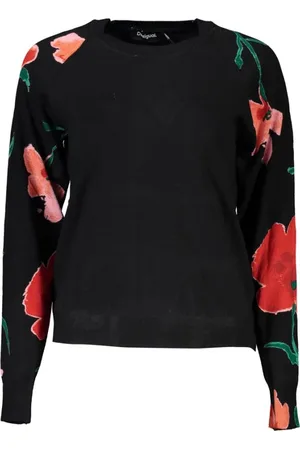 Desigual Femme, Pulls, Noir, Taille: 38 FR Pull Chic à Contraste