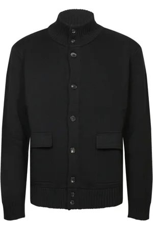ZANONE Homme, Pulls, Noir, Taille: M Cardigan Noir Pull Style Élégant