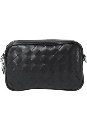 Bottega Veneta Homme, Sacs, Noir, Taille: ONE Size Sac bandoulière en cuir tressé noir