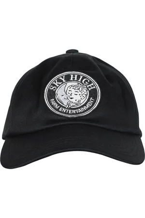 Sky High Farm Homme, Accessoires, Noir, Taille: ONE Size Casquette de Divertissement en Coton Noir avec Logo