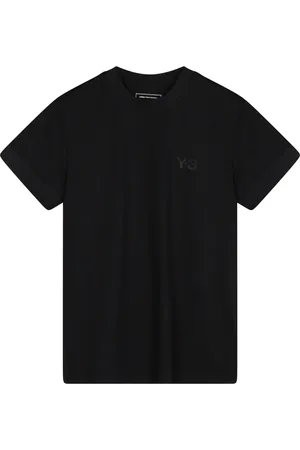 Y-3 Femme, Tops, Noir, Taille: 40 FR T-shirt noir à manches courtes, coupe régulière