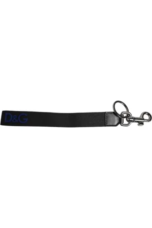 Dolce & Gabbana Unisex, Accessoires, Noir, Taille: ONE Size Porte-clés en Nylon Noir avec Logo