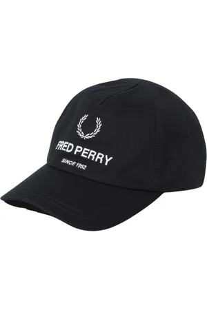 Fred Perry Homme, Accessoires, Noir, Taille: ONE Size Casquette de Baseball avec Logo Brodé Noir