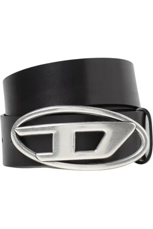 Diesel Homme, Accessoires, Noir, Taille: 105 CM Ceinture classique en cuir avec boucle ovale