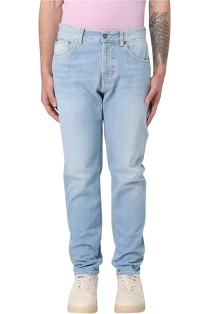 Dondup Homme, Jeans, Bleu, Taille: W30 Jean Coupe Droite Léger Lavage