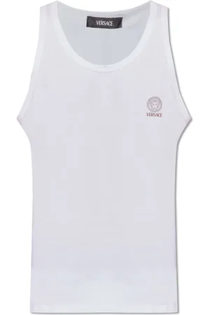 VERSACE Homme, Tops, Blanc, Taille: XL Collection de sous-vêtements haut