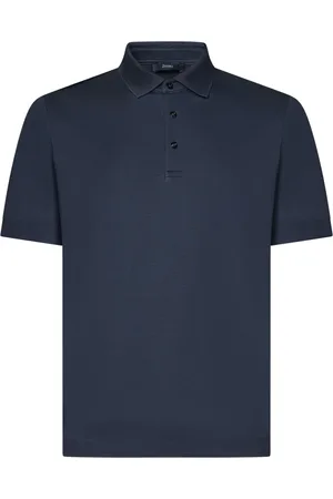 HERNO Homme, Tops, Bleu, Taille: 3XL Polo Bleu Manches Courtes Casual