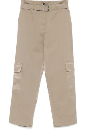 Pinko Femme, Pantalons, Gris, Taille: 38 FR Pantalon Beige Élégant pour Femmes