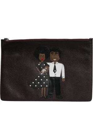 Dolce & Gabbana Femme, Sacs, Brun, Taille: ONE Size Pochette de soirée pour homme avec ornements