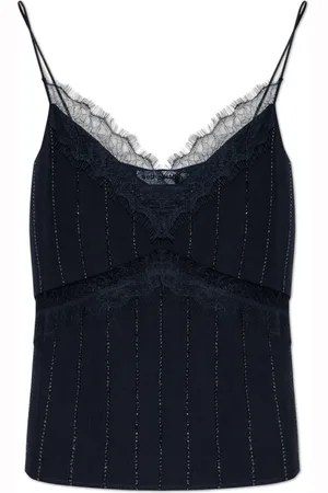 Self-Portrait Femme, Tops, Bleu, Taille: 40 FR Haut avec des paillettes scintillantes