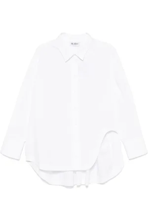 The Attico Femme, Blouses et Chemises, Blanc, Taille: 36 FR Chemise Blanche en Coton Élégant Découpe