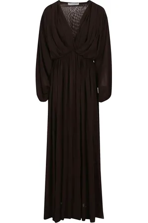Serafini Femme, Robes, Brun, Taille: 34 FR Robe Marron Design Élégant Polyamide de Haute Qualité