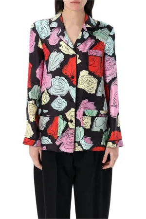 Marni Femme, Blouses et Chemises, Multicolore, Taille: 38 FR Chemise de Pyjama à Imprimé de Roses Noir