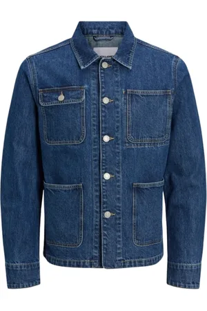 JACK & JONES Homme, Vestes, Bleu, Taille: S Veste en Denim Bleu à Manches Longues