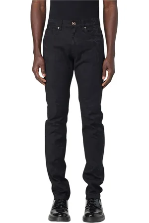 VERSACE Homme, Jeans, Noir, Taille: W32 Jean droit classique noir
