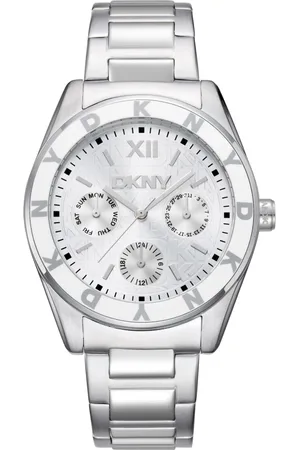 DKNY Femme, Accessoires, Gris, Taille: ONE Size Élégante Montre Femme Analogique à Quartz