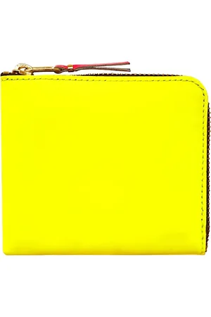 Comme des Garçons Homme, Accessoires, Jaune, Taille: ONE Size Portefeuille & Porte-cartes en Cuir Jaune/Orange