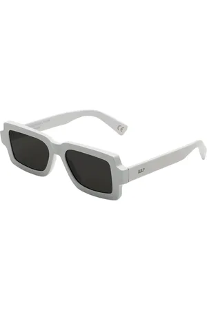Retrosuperfuture Unisex, Accessoires, Blanc, Taille: ONE Size Lunettes de soleil géométriques contemporaines en blanc