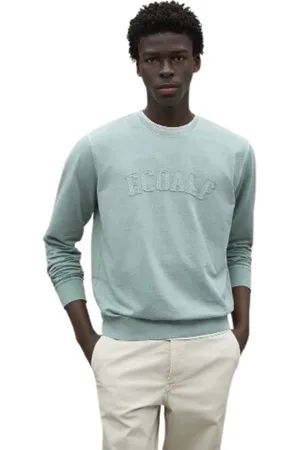ECOALF Homme, Sweatshirts et sweats à capuche, Vert, Taille: XL Sweat en Coton Biologique avec Imprimé Avant