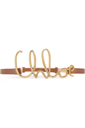 Chloé Femme, Accessoires, Brun, Taille: ONE Size Ceinture en cuir avec logo