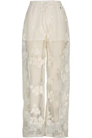 AMELIE & AMELIE Femme, Pantalons, Blanc, Taille: 42 FR Pantalon Casual Offwhite