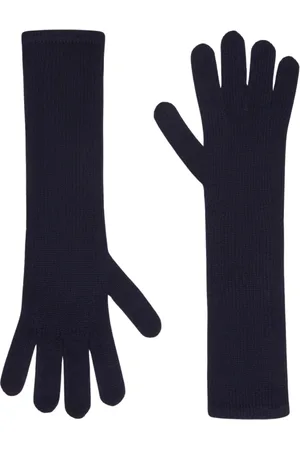 Max Mara Femme, Accessoires, Bleu, Taille: ONE Size Luxe Gants en Cachemire Bleu Profond