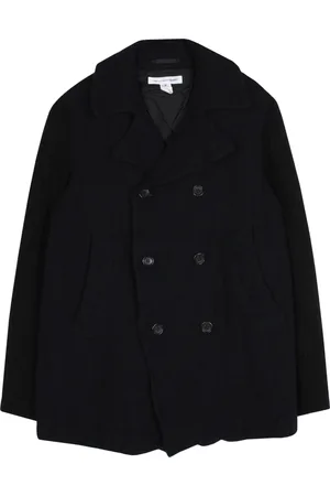 Comme des Garçons Homme, Manteaux, Noir, Taille: M Manteau noir à double boutonnage en laine