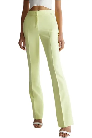 Liu Jo Femme, Pantalons, Jaune, Taille: 36 FR Pantalon Regular Fit Lemon Juice