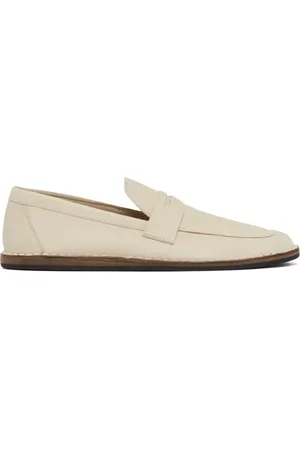 The Row Femme, Chaussures, Blanc, Taille: 36 EU Mocassins en Cuir Blanc Style Élégant