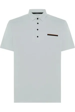 RRD Homme, Tops, Gris, Taille: L Polo Blanc avec Poche Oxford