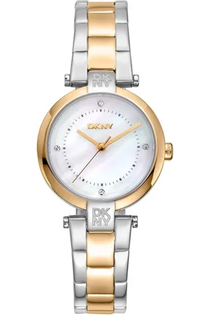 DKNY Femme, Accessoires, Gris, Taille: ONE Size Élégante Montre Analogique à Quartz avec Fermoir Deployant