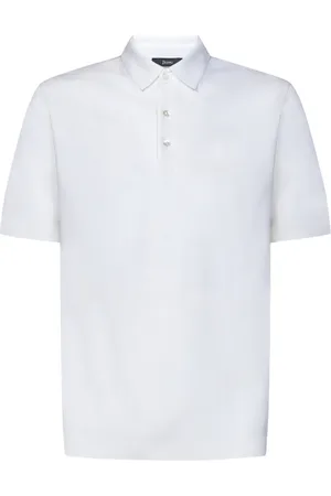 HERNO Homme, Tops, Blanc, Taille: XL Polo blanc à manches courtes