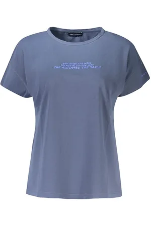 North Sails Femme, Tops, Bleu, Taille: 36 FR T-shirt en Coton Bleu avec Logo en Relief