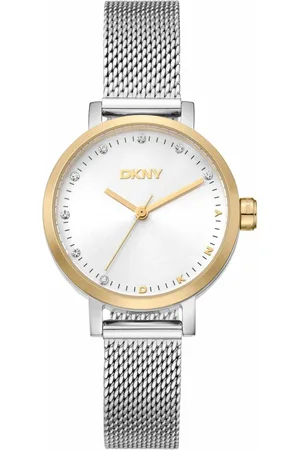 DKNY Femme, Accessoires, Gris, Taille: ONE Size Montre Analogique en Acier Inoxydable pour Femme