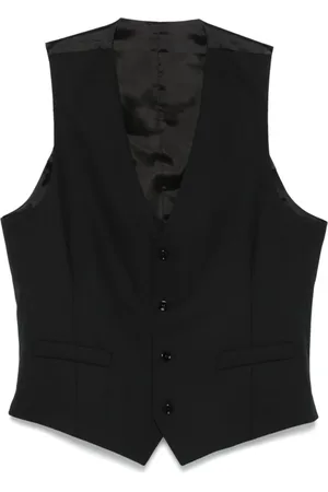 LARDINI Homme, Vestes, Noir, Taille: XL Veste noire à boutons avec sangle ajustable