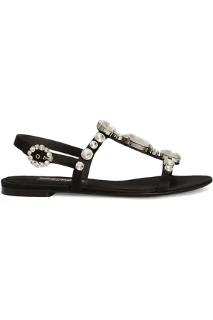 Dolce & Gabbana Femme, Chaussures, Noir, Taille: 39 EU Sandales noires pour femmes