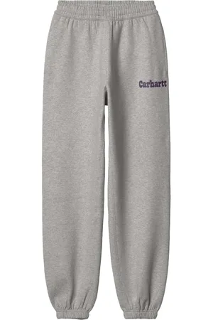 Carhartt Femme, Pantalons, Gris, Taille: 38 FR Pantalon de Survêtement Bubble en Coton Gris