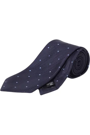 Emporio Armani Homme, Accessoires, Bleu, Taille: ONE Size Cravate en Soie à Pois Bleus