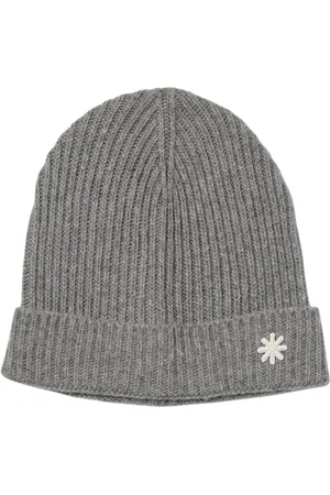 Manuel Ritz Homme, Accessoires, Gris, Taille: ONE Size Bonnet bleu côtelé avec marguerite