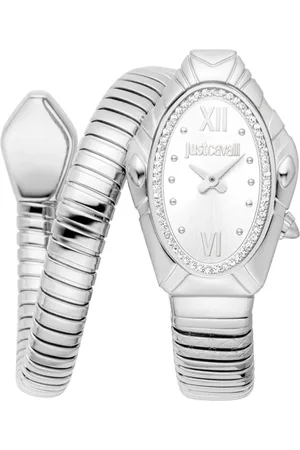Roberto Cavalli Femme, Accessoires, Gris, Taille: ONE Size Montre Élégante à Quartz pour Femme