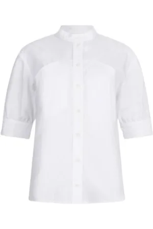 Liu Jo Femme, Blouses et Chemises, Blanc, Taille: 34 FR Chemise en popeline de coton avec design unique