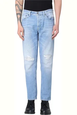 Dondup Homme, Jeans, Bleu, Taille: W34 Jean Droit Déchiré