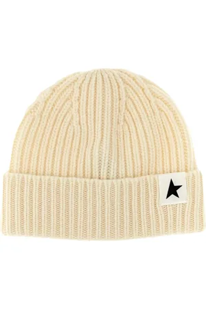 Golden Goose Homme, Accessoires, , Taille: ONE Size Bonnet en Tricot Côtelé avec Patch Étoile