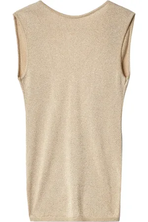 GAËLLE Femme, Tops, Jaune, Taille: 36 FR Haut Doré pour Look Chic