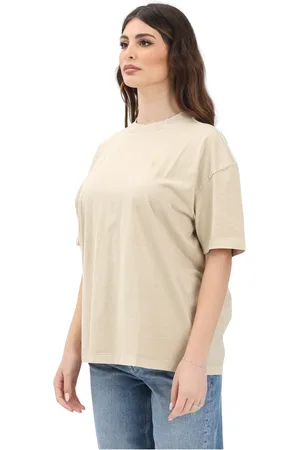 Calvin Klein Femme, Tops, , Taille: 38 FR T-shirt avec logo CK surdimensionné