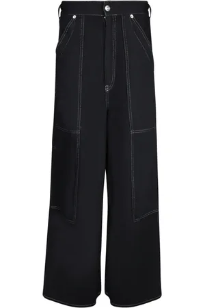 Maison Margiela Femme, Jeans, Noir, Taille: 38 FR Jeans Noirs Jambes Larges Mode Femme