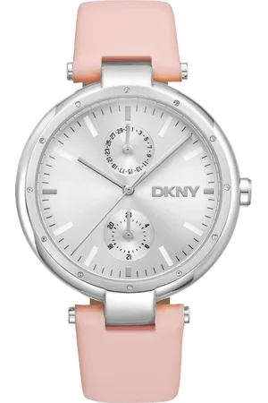 DKNY Femme, Accessoires, Rose, Taille: ONE Size Montre Chronographe avec Bracelet en Cuir